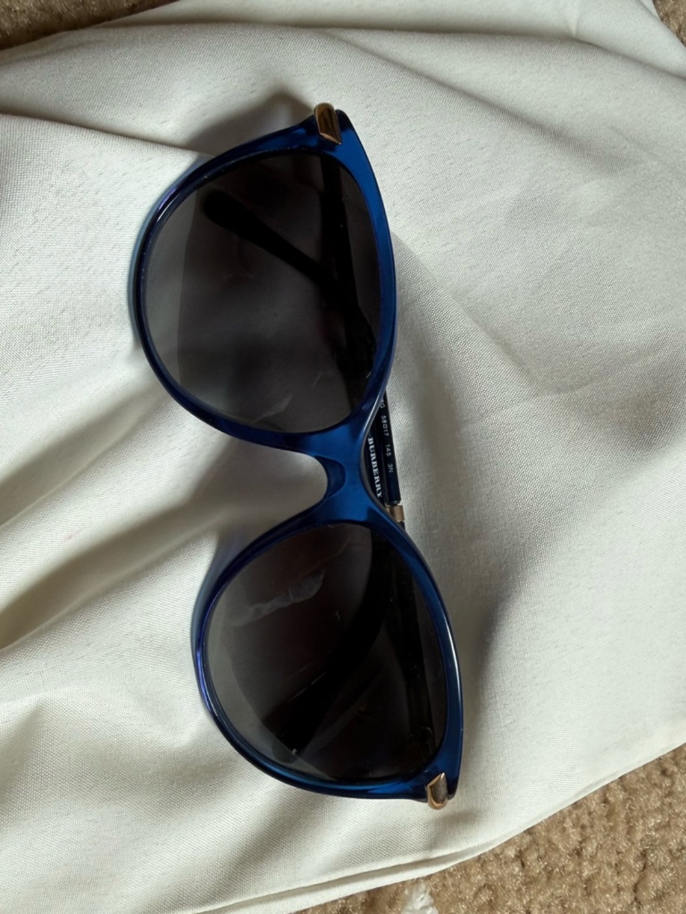 Burberry Blue Gradient Frame Sunglasses with Dark Lenses